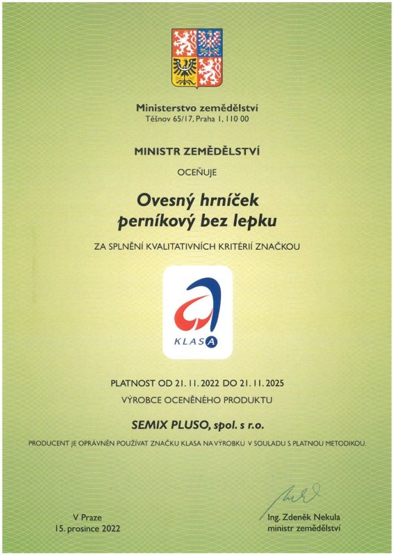 Klasa Certificate Oat mug cake ginger flavor